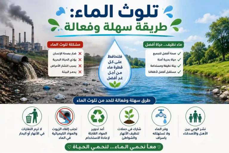 تلوث الماء: طريقة سهلة وفعالة